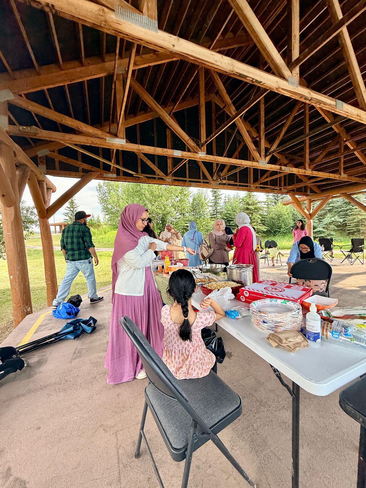 Children and families spending time together at a community picnic